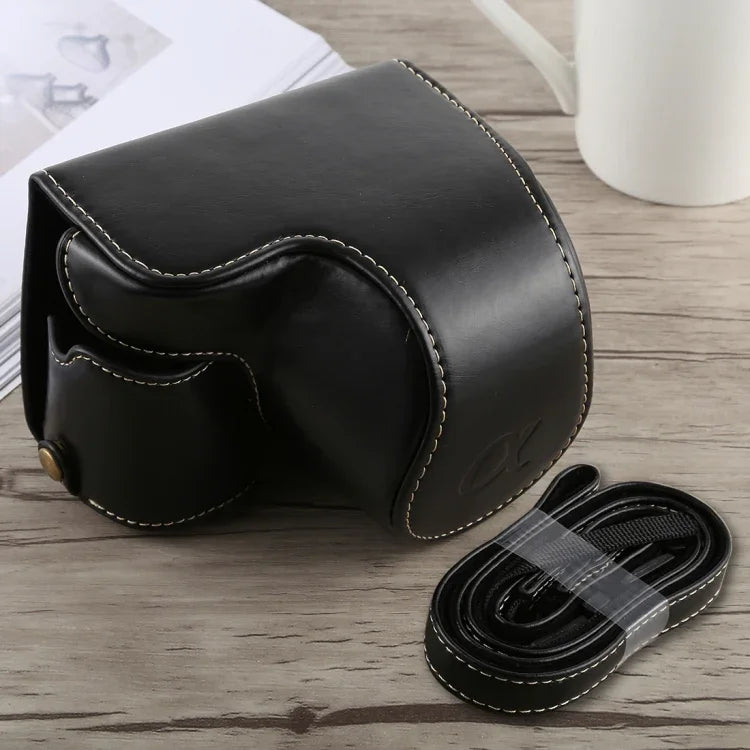 Ganzkörper-Kameratasche aus PU-Leder mit Tragegurt für Sony A6300, für Sony A6300