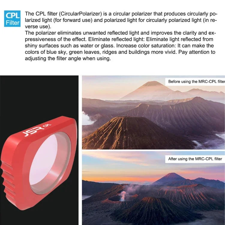 3 in 1  HD Slim CPL & CPL & ND8 & ND16  Lens Filter for DJI OSMO Pocket, CPL+ND8+ND16