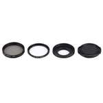 JUNESTAR 4-in-1 Profi-Objektiv: 40,5-mm-Filter (CPL + UV), wasserdichtes Gehäuse, Adapterring und Objektivschutzkappe für GoPro HERO4/3+/3 Action-Kameras.