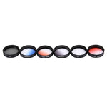 JUNESTAR 6-in-1 Profi-Objektivfilter (34 mm) mit CPL, UV-Filter, Verlaufsfilter in Rot, Orange, Blau und Grau für DJI Phantom 3 &amp; 4