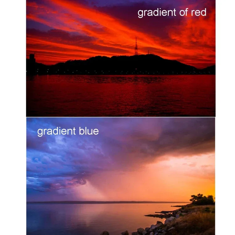 JUNESTAR 6-in-1 Profi-Objektivfilter (34 mm) mit CPL, UV-Filter, Verlaufsfilter in Rot, Orange, Blau und Grau für DJI Phantom 3 &amp; 4
