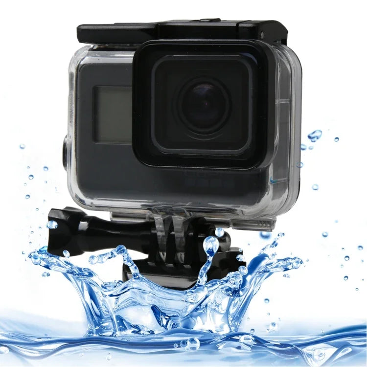 GoPro HERO6/5 Black 60m Unterwassergehäuse mit Touchscreen-Rückklappe, Filter, Schnallenbefestigung und Schraube, Objektivdemontage nicht erforderlich, wasserdicht bis 60 m