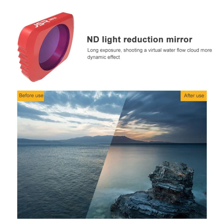 JSR 5-in-1 CR Superweitwinkelobjektiv 12,5x Makroobjektiv + CPL-Objektiv + Sternfilter + ND16-Filterset für DJI OSMO Pocket, Makroobjektiv + CPL + Sternfilter + ND16 + CR