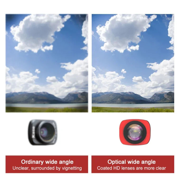 JSR 5-in-1 CR Superweitwinkelobjektiv 12,5x Makroobjektiv + CPL-Objektiv + Sternfilter + ND16-Filterset für DJI OSMO Pocket, Makroobjektiv + CPL + Sternfilter + ND16 + CR