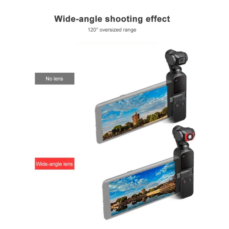 JSR 5-in-1 CR Superweitwinkelobjektiv 12,5x Makroobjektiv + CPL-Objektiv + Sternfilter + ND16-Filterset für DJI OSMO Pocket, Makroobjektiv + CPL + Sternfilter + ND16 + CR