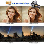 1280x720P HD 16X Digitalzoom 16,0 MP Digitale Videokamera mit 2,0-Zoll-LCD-Bildschirm