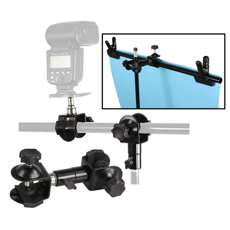 C-Type 2-in-1 Kamera-Schirmhalterung mit Klemme für Stativ und Lampenstativ für Outdoor-Fotografie, Schirmhalterung + Lampenstativ