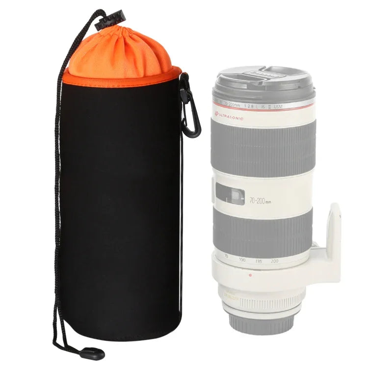 SLR-Kamera-Objektivtasche, Mikro-Einzelobjektivtasche, Objektiv-Innentasche, wasserdichte Schutzhülle mit Samtfutter, Durchmesser: 10 cm, Höhe: 25 cm
