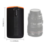 SLR-Kamera-Objektivtasche, Mikro-Einzelobjektivtasche, Objektiv-Innentasche, wasserdichte Schutzhülle mit Samtfutter, Durchmesser: 10 cm, Höhe: 18 cm