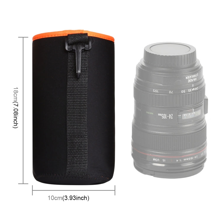 SLR-Kamera-Objektivtasche, Mikro-Einzelobjektivtasche, Objektiv-Innentasche, wasserdichte Schutzhülle mit Samtfutter, Durchmesser: 10 cm, Höhe: 18 cm