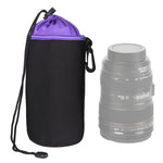 SLR-Kamera-Objektivtasche, Mikro-Einzelobjektivtasche, Objektiv-Innentasche, wasserdichte Schutzhülle mit Samtfutter, Durchmesser: 10 cm, Höhe: 18 cm