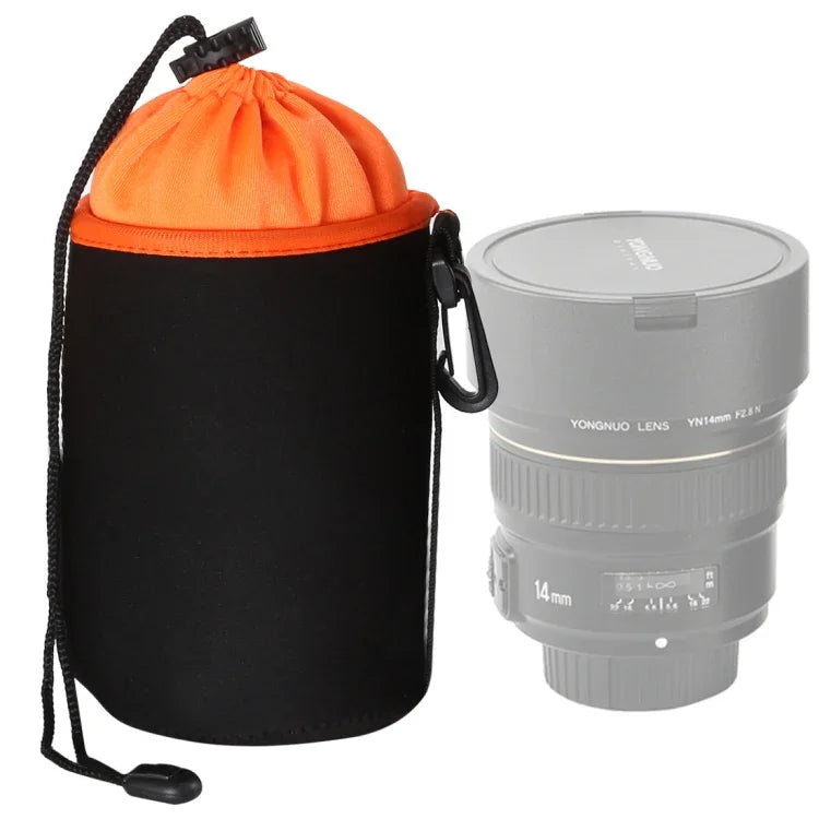 SLR-Kamera-Objektivtasche, Mikro-Einzelobjektivtasche, Objektiv-Innentasche, wasserdichte Schutzhülle mit Samtfutter, Durchmesser: 10 cm, Höhe: 14 cm