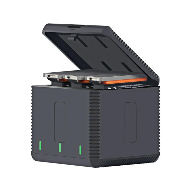 RUIGPRO USB-Dreifachakku-Ladegerät mit LED-Anzeige für DJI OSMO Action 1, Ladebox