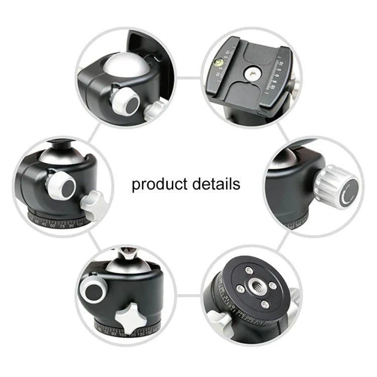 FITTEST X4 Low Center of Gravity High Locking Force Panoramic Ball Head with Quick Release Plate for DSLR & Digital Cameras, Load Max 10kg, YT040 X4