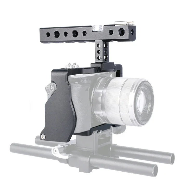 YELANGU C6 Kamera-Videokäfig-Griffstabilisator für Sony A6000 / A6300 / A6500 / A6400, Griffstabilisator