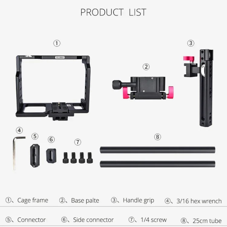 YELANGU C8 YLG0910 Handle Video Camera Cage Stabilizer, YLG0910