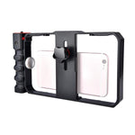 YLG0901B Vlogging Live-Übertragung Smartphone Kunststoffkäfig Video-Rig Filmaufnahme Griff-Stabilisator Halterung für iPhone, Galaxy, Huawei, Xiaomi, HTC, LG, Google und andere Smartphones, YLG0901B