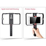 YLG0901B Vlogging Live-Übertragung Smartphone Kunststoffkäfig Video-Rig Filmaufnahme Griff-Stabilisator Halterung für iPhone, Galaxy, Huawei, Xiaomi, HTC, LG, Google und andere Smartphones, YLG0901B