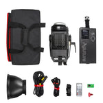 Aputure LS C120D II Studio-Videoleuchte mit hoher Farbwiedergabe (CRI 96), natürlichem Weißlicht (5500 K), COB-Technologie, 2,4-GHz-Funkfernbedienung und Steuereinheit