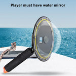 RUIGPRO Schwimmender Handgriff Dome Port Unterwasser-Tauchkameraobjektiv Transparente Abdeckung für DJI Osmo Action, Osmo Action