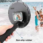 RUIGPRO Schwimmender Handgriff Dome Port Unterwasser-Tauchkameraobjektiv Transparente Abdeckung für DJI Osmo Action, Osmo Action