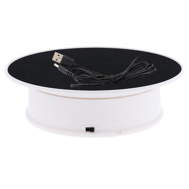 Elektrischer Drehteller (20 cm, 360° drehbar) für Foto- und Videoaufnahmen, Tragkraft 1,5 kg, Betrieb mit Akku und USB, 20 cm/Betrieb mit Akku oder USB (B), 20 cm/Betrieb mit Akku oder USB (W), 20 cm/Betrieb mit Akku oder USB (W+B)