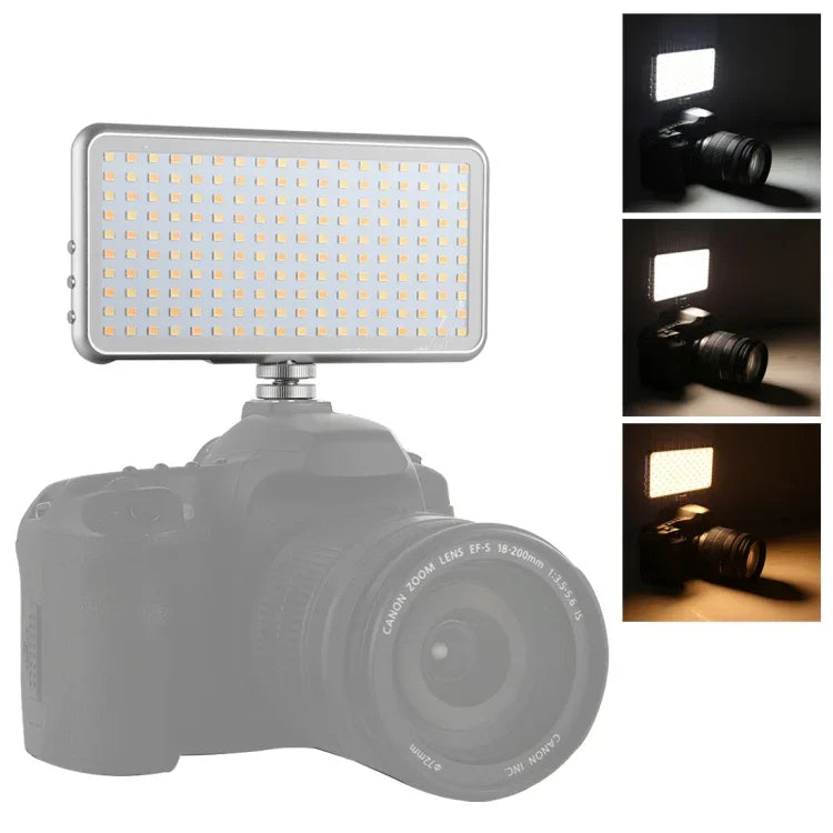 LED011S Pocket 180 LEDs Professionelle Studioleuchte für Vlogging, Fotografie, Video und Foto mit OLED-Display und Blitzschuhadapter für Canon/Nikon DSLR-Kameras, 180 LEDs