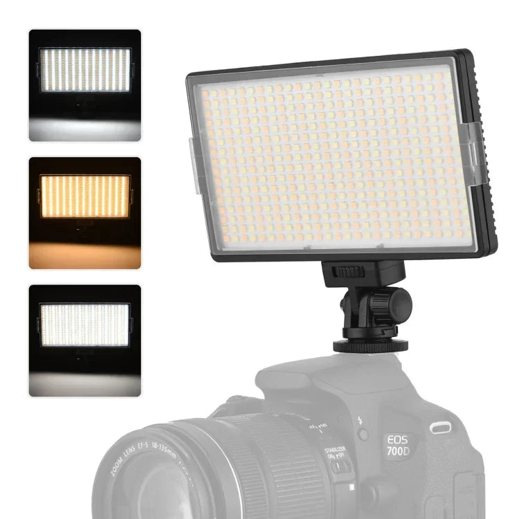 LED01 416 LEDs 3600LM Professionelle Studioleuchte für Vlogging, Fotografie, Video und Fotos für Canon/Nikon DSLR-Kameras, 416 LEDs