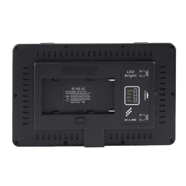 LED01 520 LEDs 4100LM Professionelle Studioleuchte für Vlogging, Fotografie, Video und Fotoaufnahmen für Canon/Nikon DSLR-Kameras, 520 LEDs