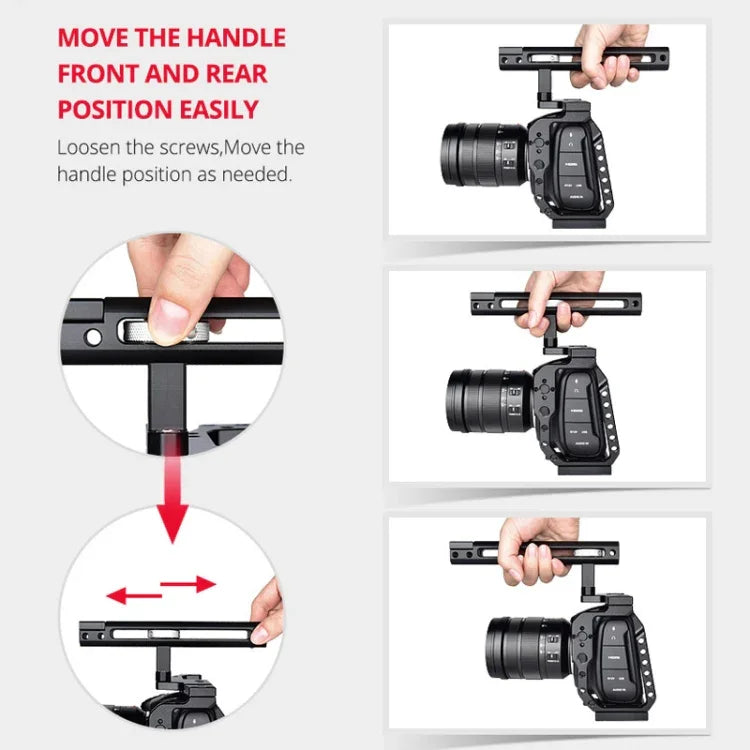 YELANGU C9-A YLG0911A Griff-Videokamerakäfig-Stabilisator für DJI BMPCC 4K, C9-A