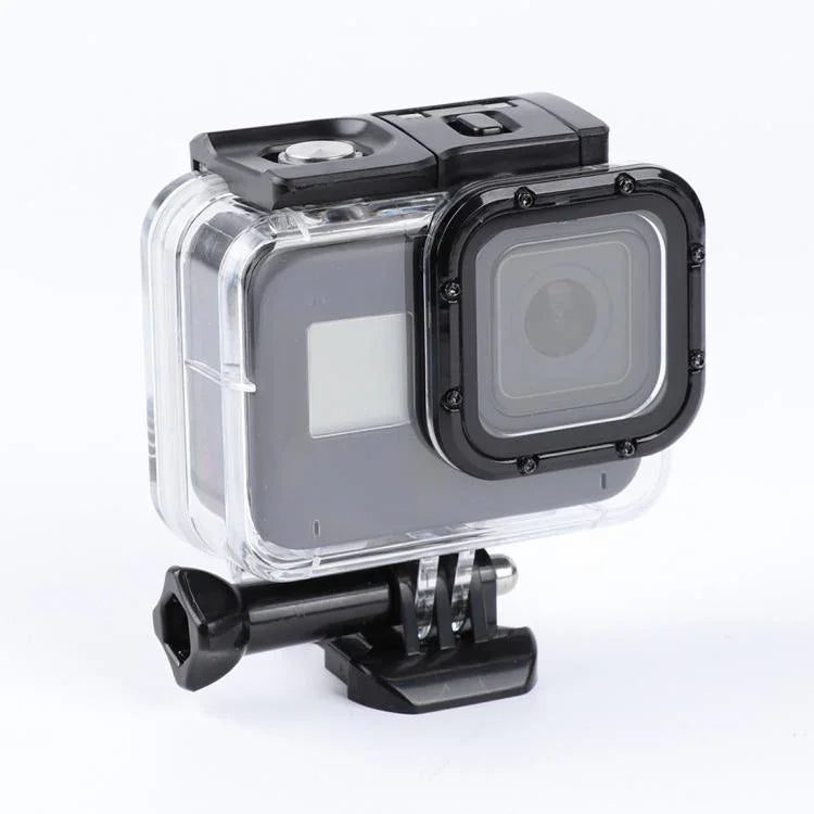Schutzhülle mit 45 m wasserdichtem Gehäuse, Schnalle, Basishalterung und Schraube für GoPro HERO8 Black