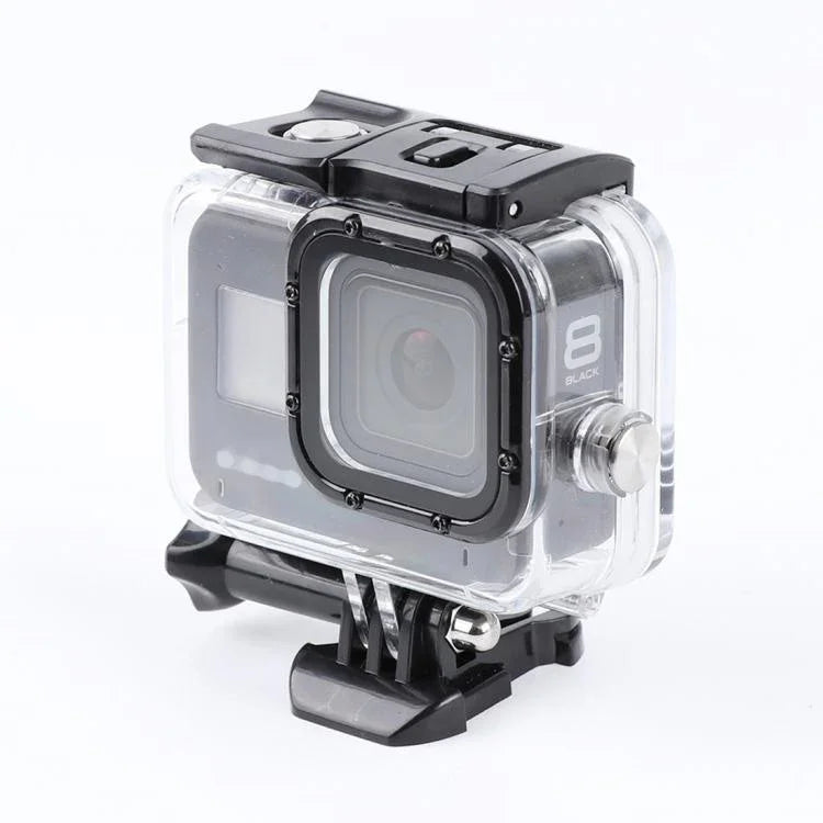 Schutzhülle mit 45 m wasserdichtem Gehäuse, Schnalle, Basishalterung und Schraube für GoPro HERO8 Black