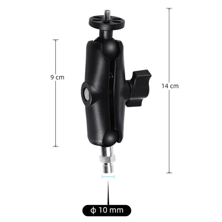 M10 9cm Verbindungsstangen-Motorradhalterung mit Stativadapter und Schraube für GoPro, Insta360, DJI und andere Action-Kameras, M10 9cm Verbindungsstangenhalter