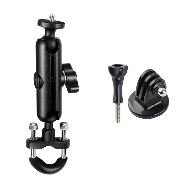 9 cm Verbindungsstange, 20 mm Kugelkopf, Motorradlenker-Festhalterung mit Stativadapter und Schraube für GoPro, Insta360, DJI und andere Action-Kameras, 9,5 cm Verbindungsstangenhalter