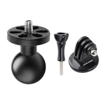 1/4-Zoll-Schraube, 25-mm-Kugelkopf, Motorrad-Festhalterung mit Stativadapter und Schraube für GoPro, Insta360, DJI und andere Action-Kameras, 1/4-Zoll-Schraube, 25-mm-Kugelkopf