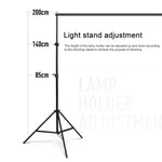 200x200cm Fotostudio-Hintergrundständer-Set mit Querstange, 200x200cm