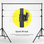 200x200cm Fotostudio-Hintergrundständer-Set mit Querstange, 200x200cm