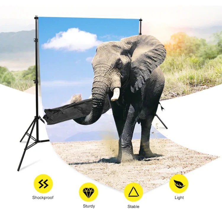 200x200cm Fotostudio-Hintergrundständer-Set mit Querstange, 200x200cm
