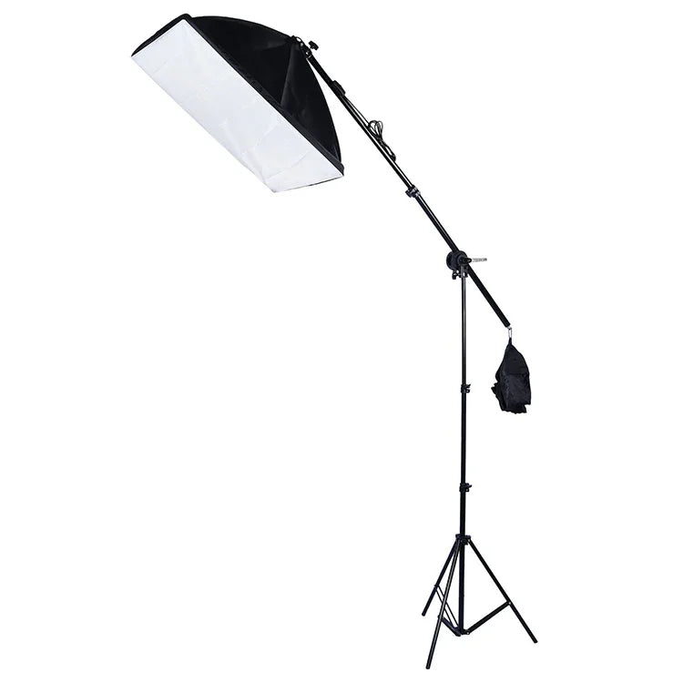 50x70cm Softbox (Einzellicht) + 2m Stativ mit Halterung + Blitzlichtarm + Studioblitz-Set