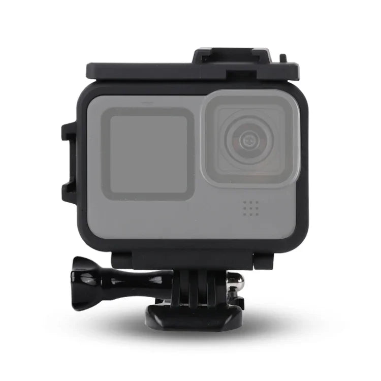 Schutzhülle mit Kunststoffrahmen für GoPro HERO10 Black / HERO9 Black, inklusive Basisschnalle und langer Schraube