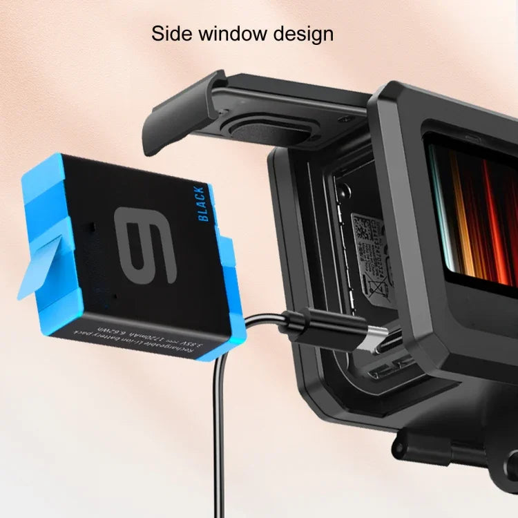 Schutzhülle mit ABS-Kunststoffrahmen für GoPro HERO10 Black / HERO9 Black, inklusive Schnalle und Schraube