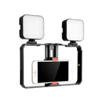 YELANGU PC201 YLG1801A Vlogging Live-Übertragung LED Selfie-Licht Smartphone Video-Rig Griff Stabilisator Kunststoffhalterung Kits, PC201