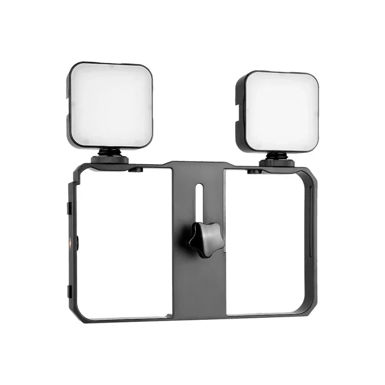 YELANGU PC201 YLG1801A Vlogging Live-Übertragung LED Selfie-Licht Smartphone Video-Rig Griff Stabilisator Kunststoffhalterung Kits, PC201