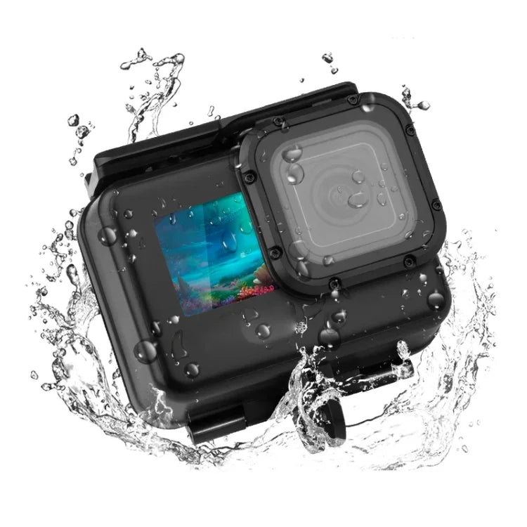 50 m wasserdichtes Gehäuse mit Schnallenhalterung und Schraube für GoPro HERO10 Black / HERO9 Black, 50 m wasserdichtes Gehäuse