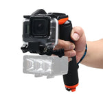 Auslöser + Schwimmgriff, Taucher-Auftriebsstab mit verstellbarem Anti-Verlust-Gurt, Schraube und Schraubenschlüssel für GoPro HERO7 /6 Black /5 Black, Auslöser