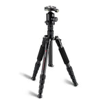 TRIOPO T259G+Q2 Verstellbares, tragbares Stativ aus Kohlefaser mit Q-2 Kugelkopf für Spiegelreflexkameras, T259G+Q2