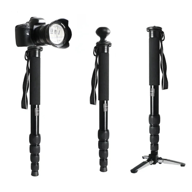 BEXIN MAS285 Tragbarer Reise-Outdoor-Einbeinstativhalter aus Aluminiumlegierung für DSLR-Kameras, MAS285
