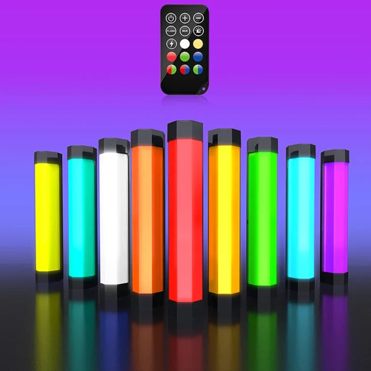 LUXCeO RGB Farbige Foto-LED-Stableuchte mit App-Steuerung, einstellbarer Farbtemperatur, wasserdicht, mit Fernbedienung, P200 RGB