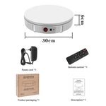 Elektrischer Drehteller (30 cm) für Präsentationsständer, Videoaufnahmen und Fotografie, Tragkraft: 100 kg, US-Stecker, 30 cm, US-Stecker
