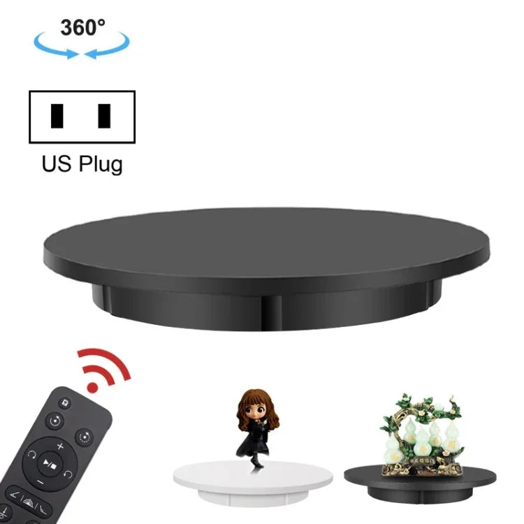 Elektrischer Drehteller für Videoaufnahmen, 42 cm, Tragkraft: 100 kg, Netzanschluss, US-Stecker, 42 cm, US-Stecker